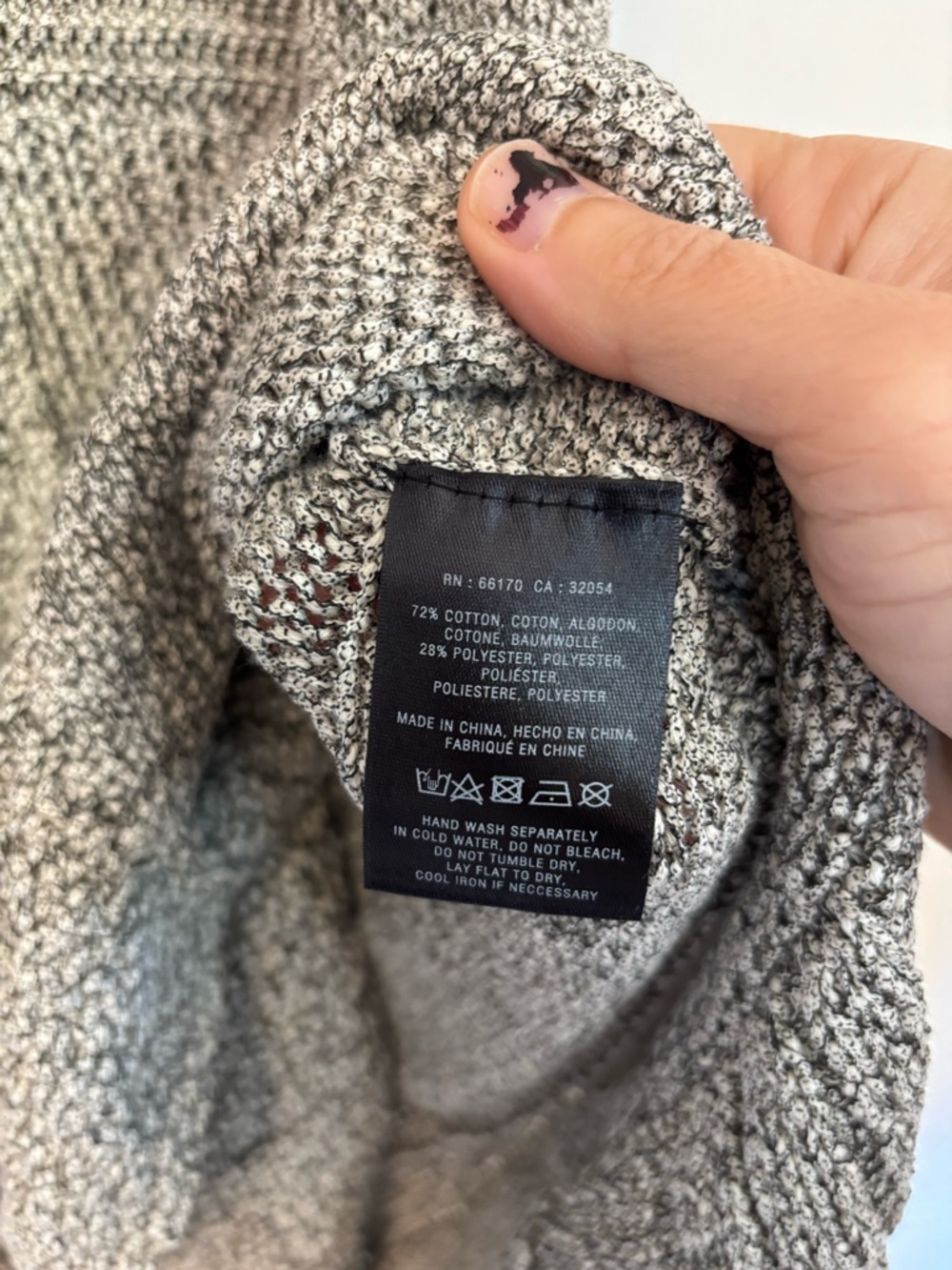 Sparrow Gray Textured Knit Tunic Size Medium Drapey Artsy Old Money Lagenlook - Picture 9 of 10